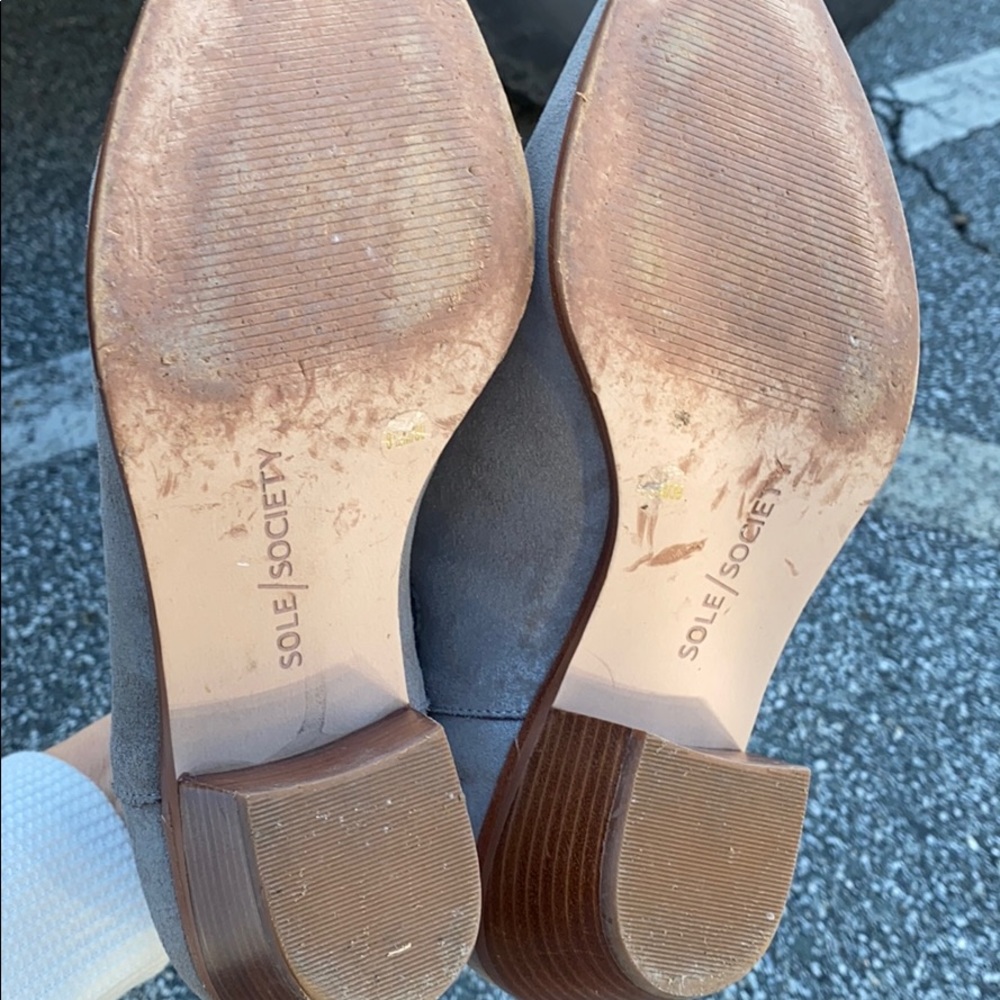 Sole Society Gray/Silver Booties - Picture 6 of 7